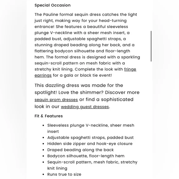 Windsor Black and Silver Sequin V-Neck Gown- New without tags - Picture 10 of 12